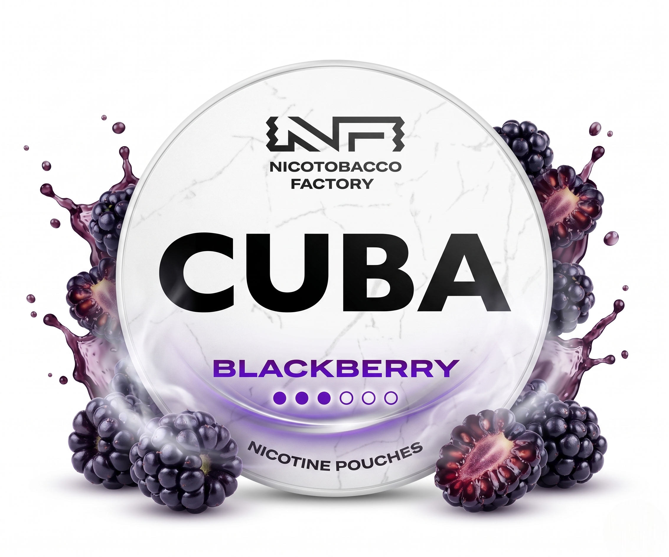 Cuba Blackberry 6.5MG Snus CUBA White Blackberry